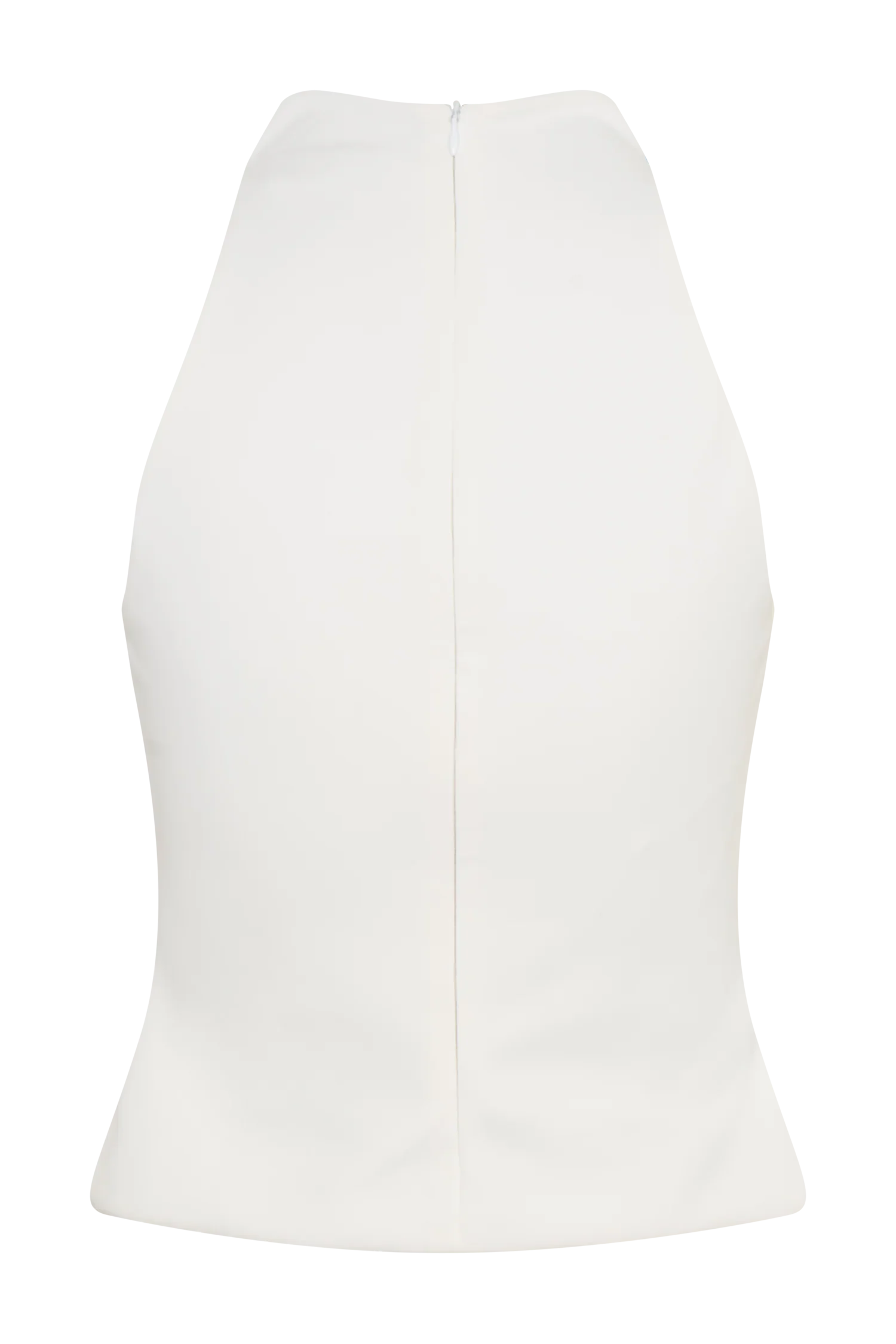 Portia Scuba Sleeveless Top White