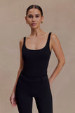 Blanca Stretch Crepe Cami Top Black
