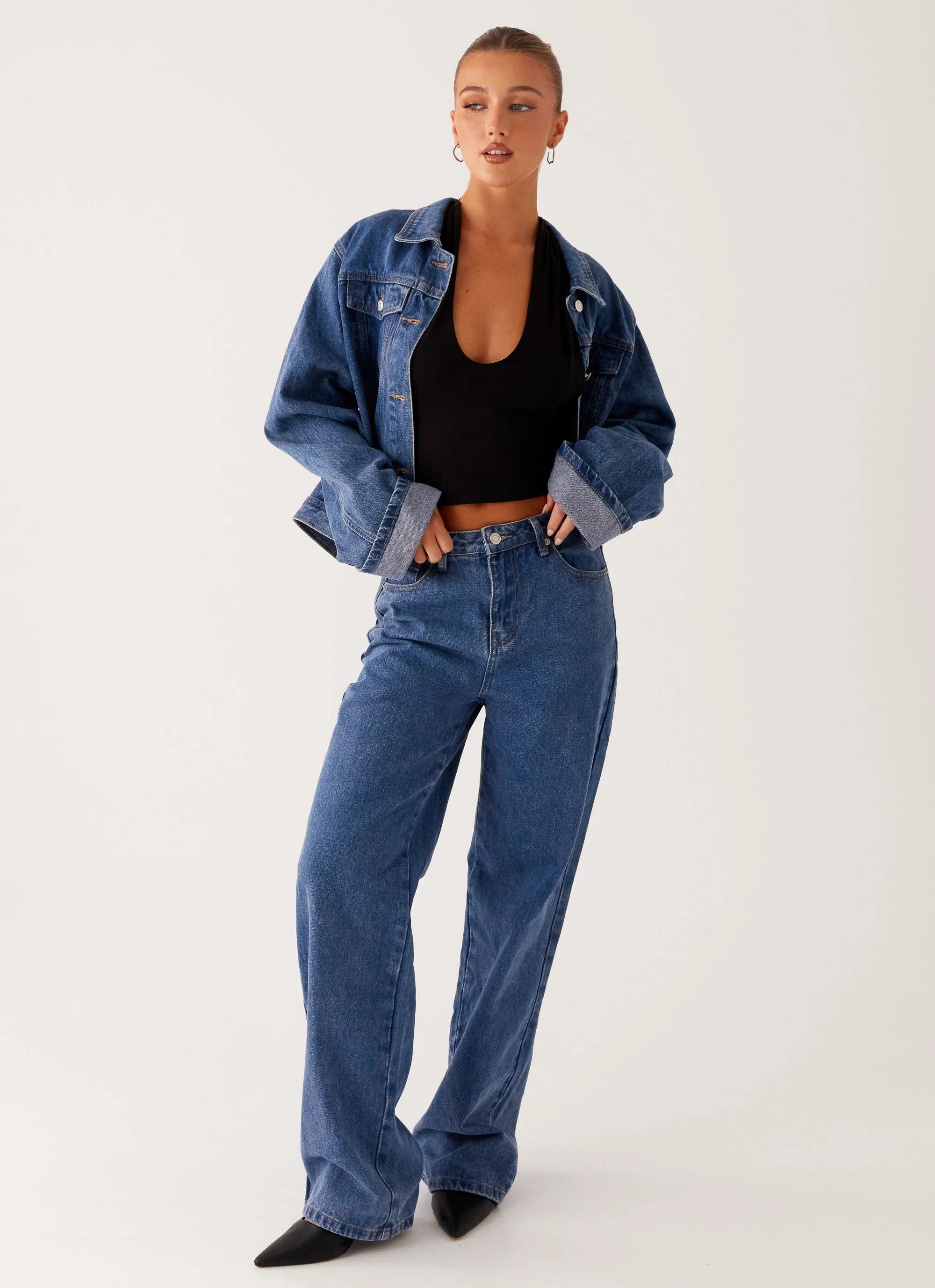 Back Again Straight Leg Denim Jeans True Blue