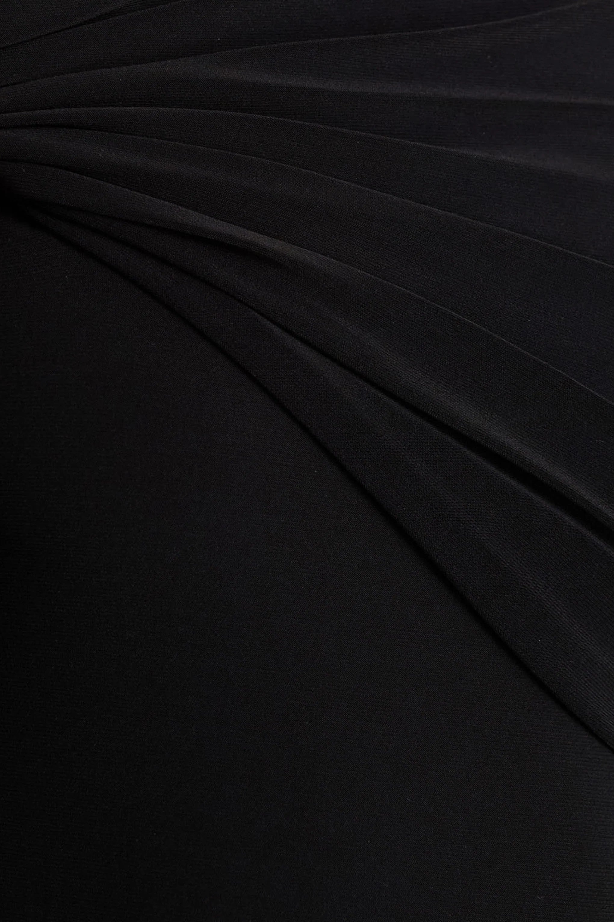 Alexia Black Asymmetric Neck Maxi Dress With Gold Details
