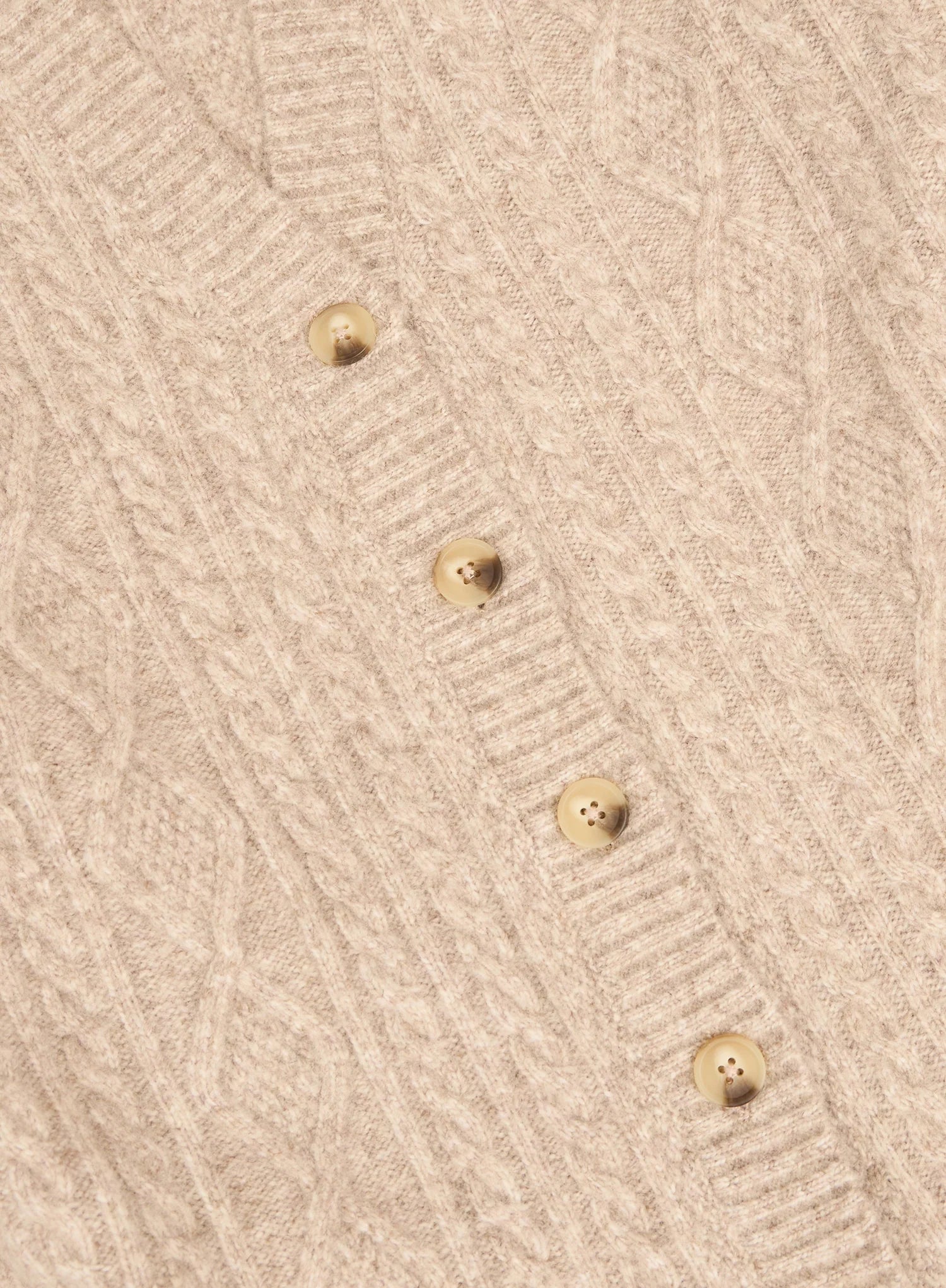 Taupe Cable Knit Longline Cardigan