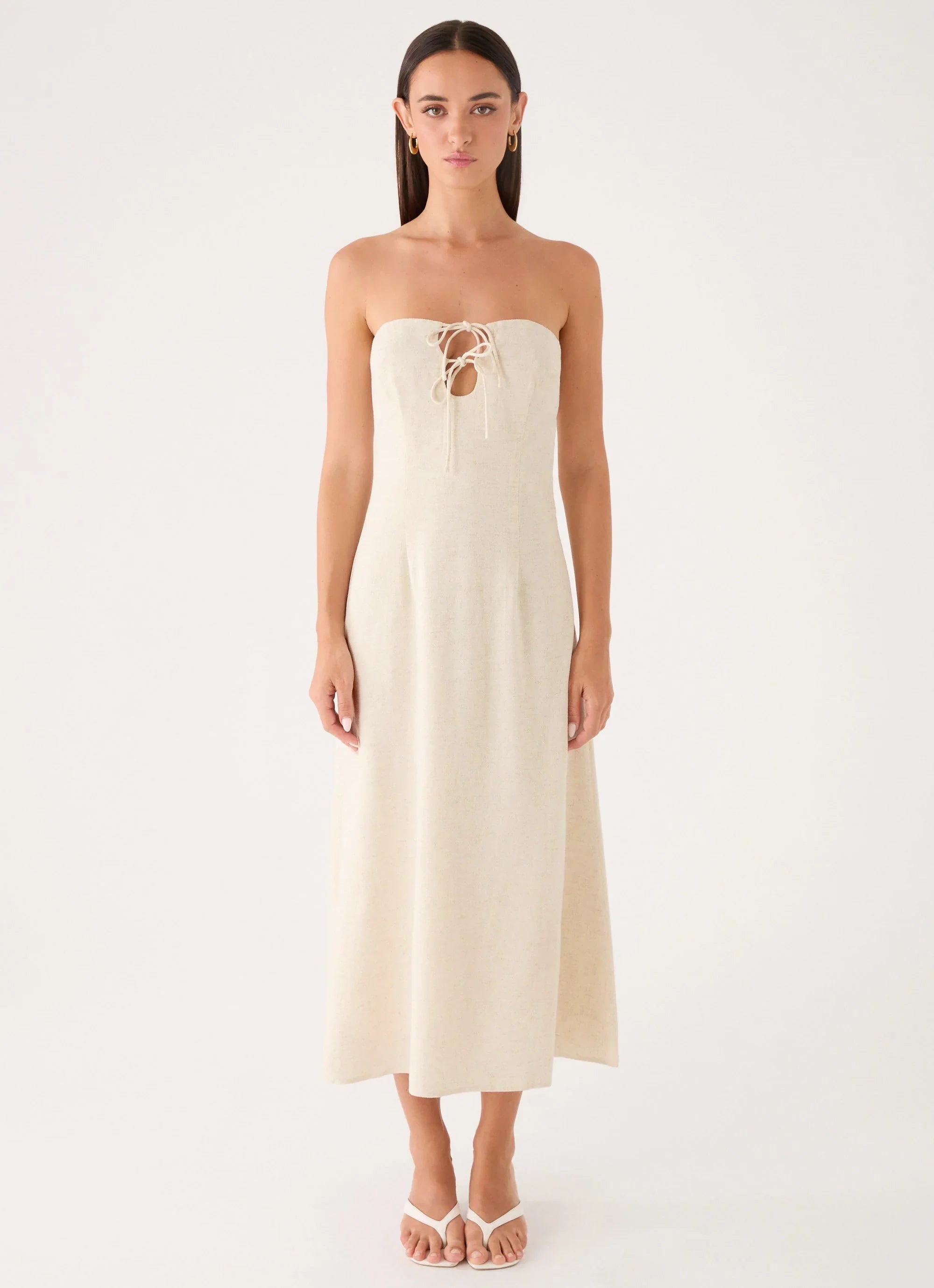 Sun Searching Midi Dress Oatmeal