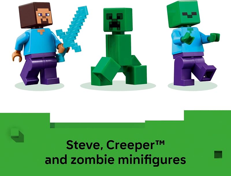 LEGO Minecraft The TNT Jungle House Building Toy Minecraft Toy for Boys and Girls Ages 8 Gift for Birthdays Video Game Playset for Fans 21275