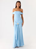 Vee Bardot Maxi Dress Blue