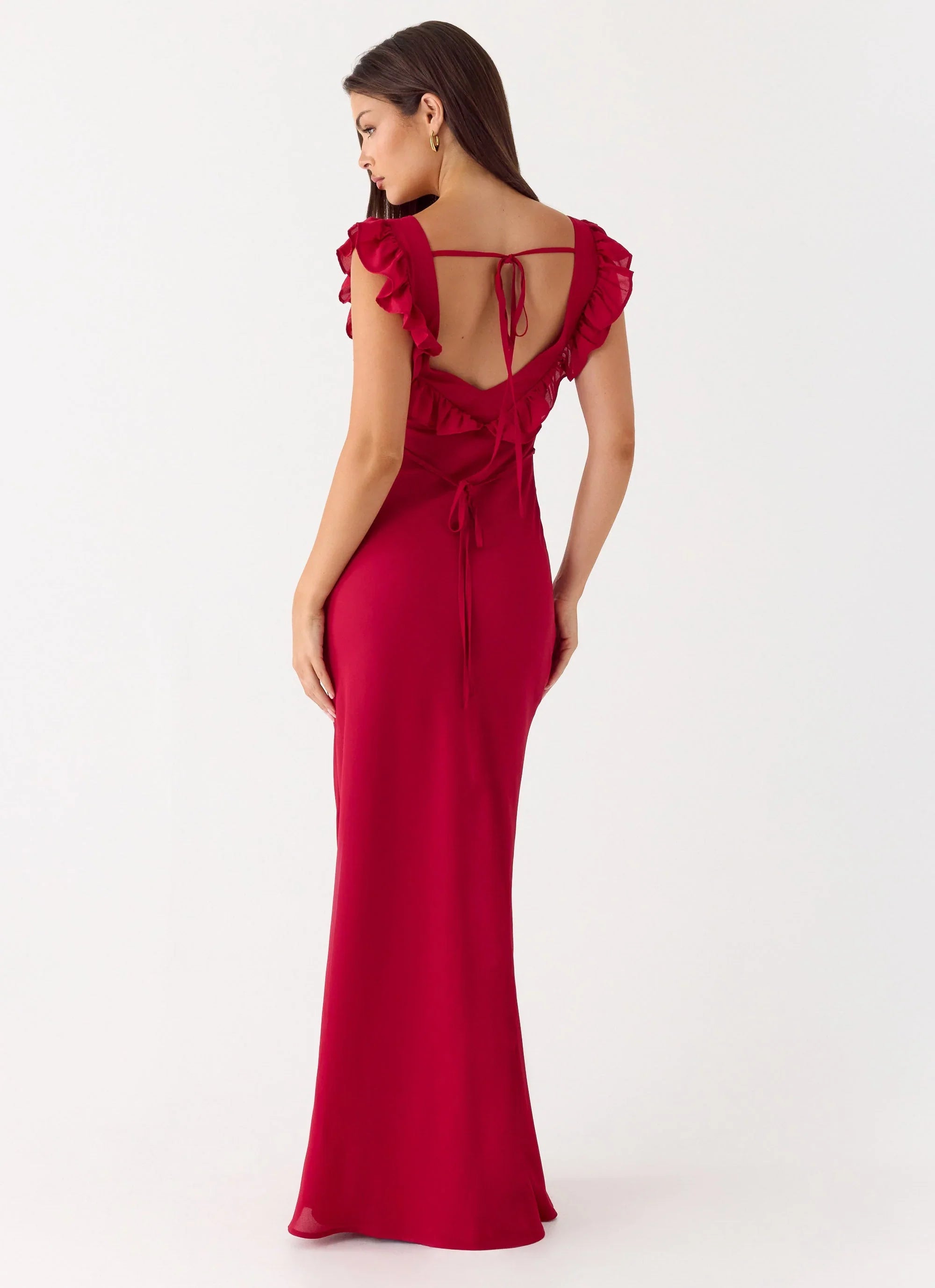 Malina Maxi Dress Deep Red