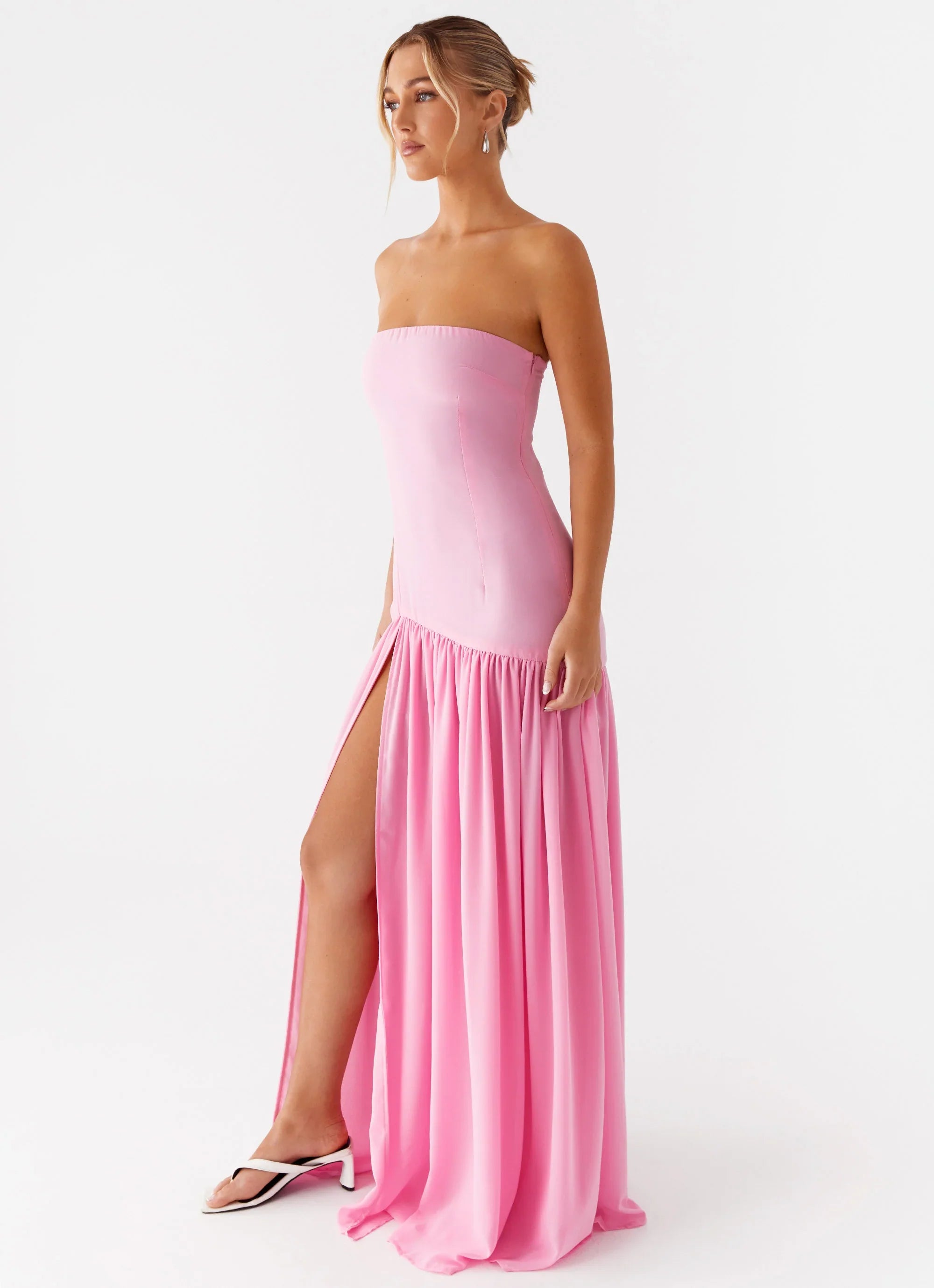 Eden Strapless Maxi Dress Pink