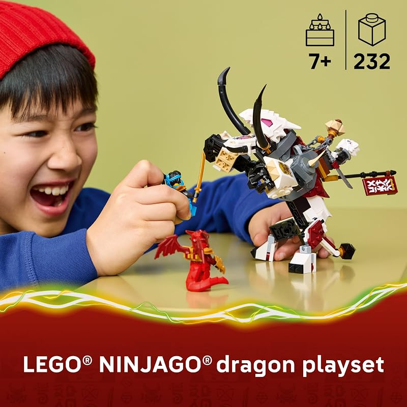 LEGO NINJAGO Zilvar and Grimtak the Dragon Beast 71863 Building Toys for Boys Girls Ages 7 Action Figures for Pretend Play 3 Minifigures 232 pieces Gift for Birthdays