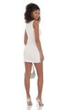 Plunge Neck Bodycon Dress in White