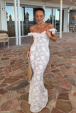 Cornelia Floral Sheer Maxi Dress Ivory