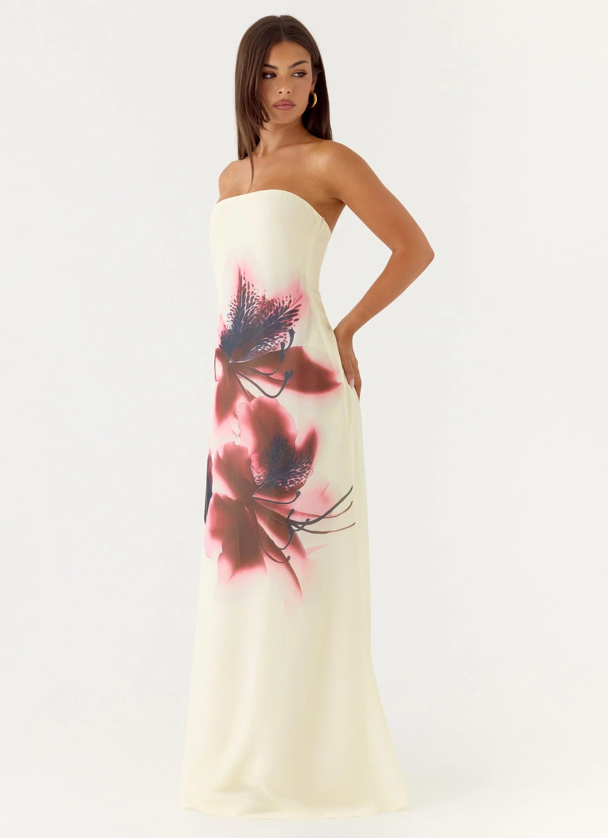 Lariettea Strapless Maxi Dress Velvet Bloom