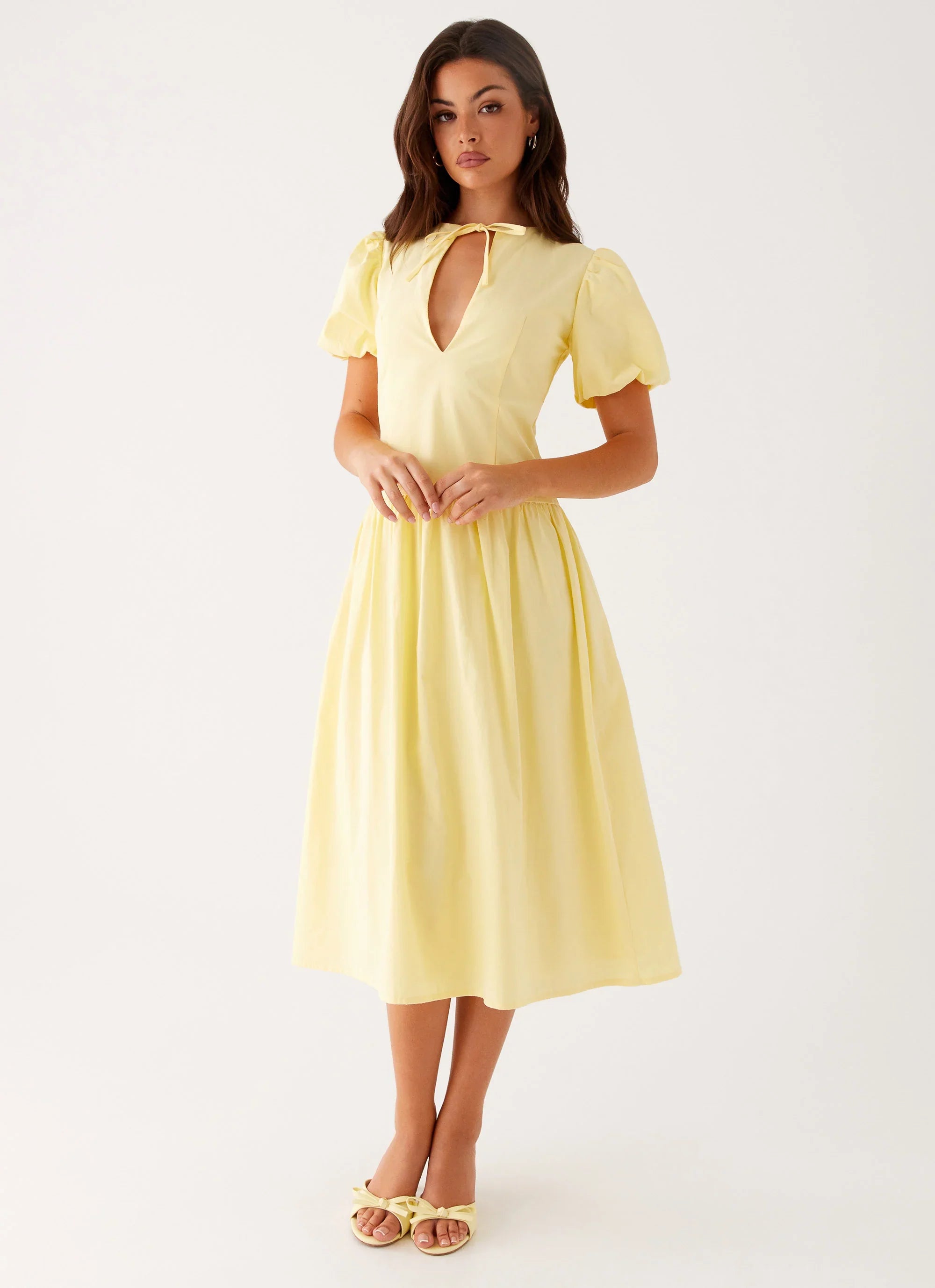 Reyna Midi Dress Yellow