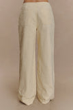 Ebony Embroidered Denim Jeans Cream