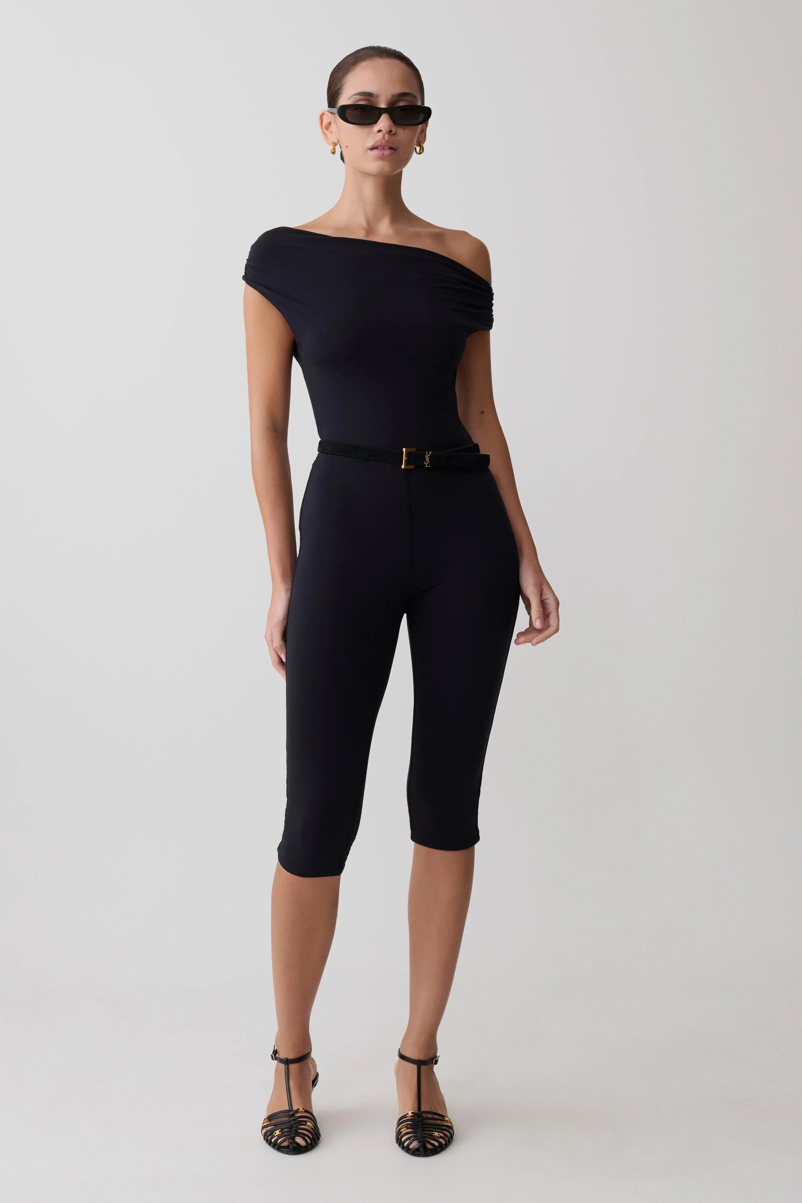 Anh One Shoulder Modal Jumpsuit Black