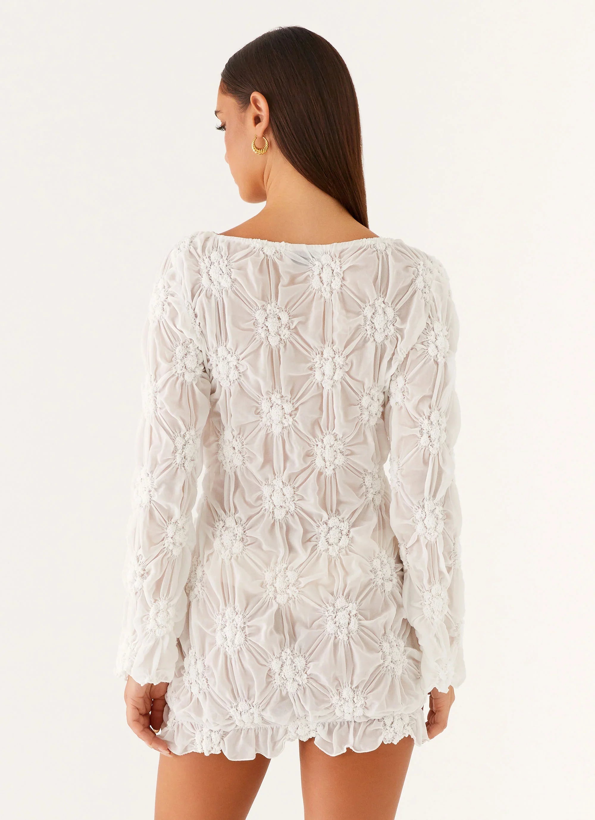 Mia Long Sleeve Dress Ivory