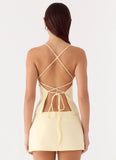 Mirna Micro Skort Lemon Yellow