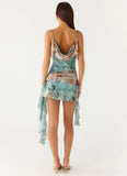 Meylissa Hanky Mini Dress Aqua Blur