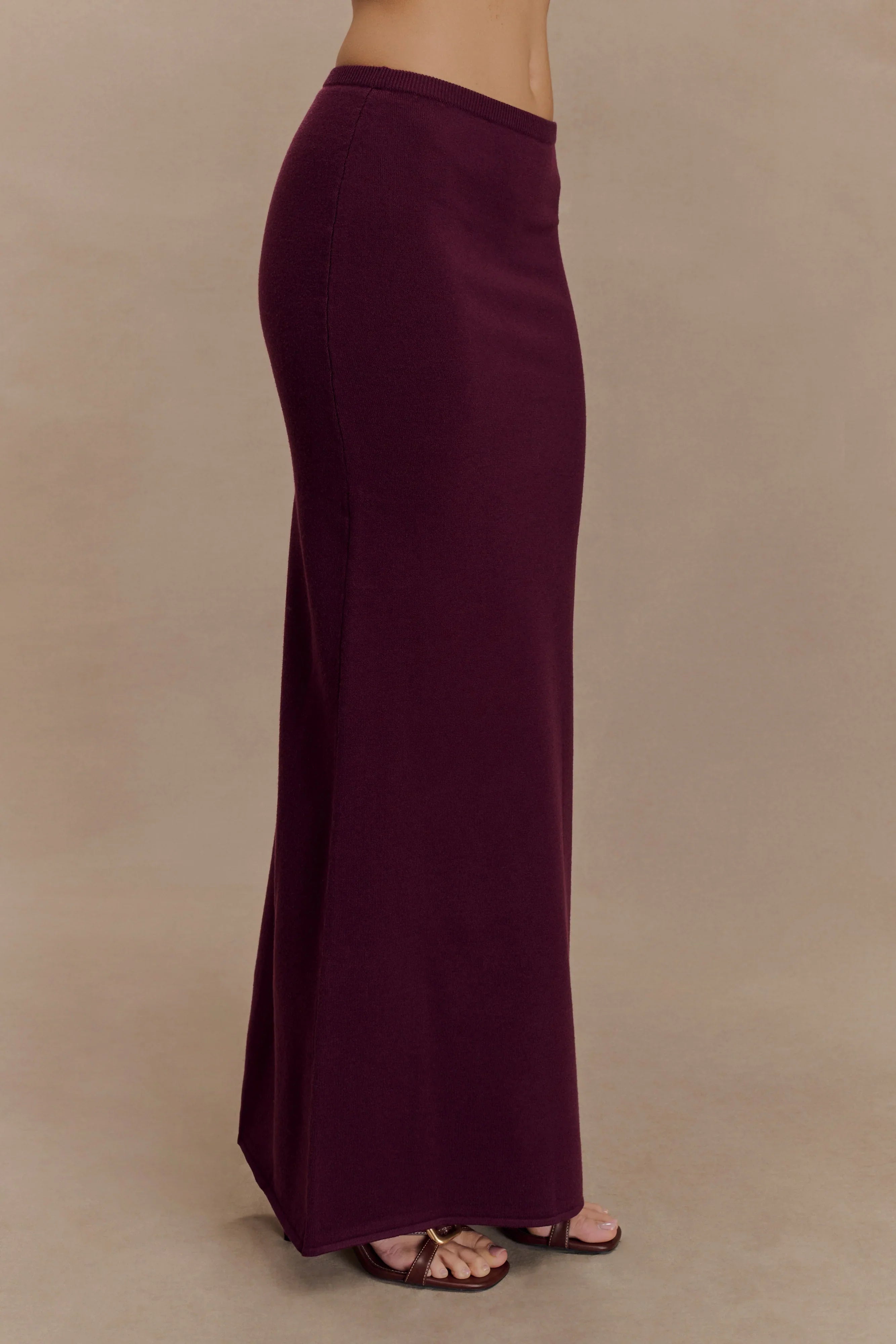 Miles Knit Maxi Skirt Plum
