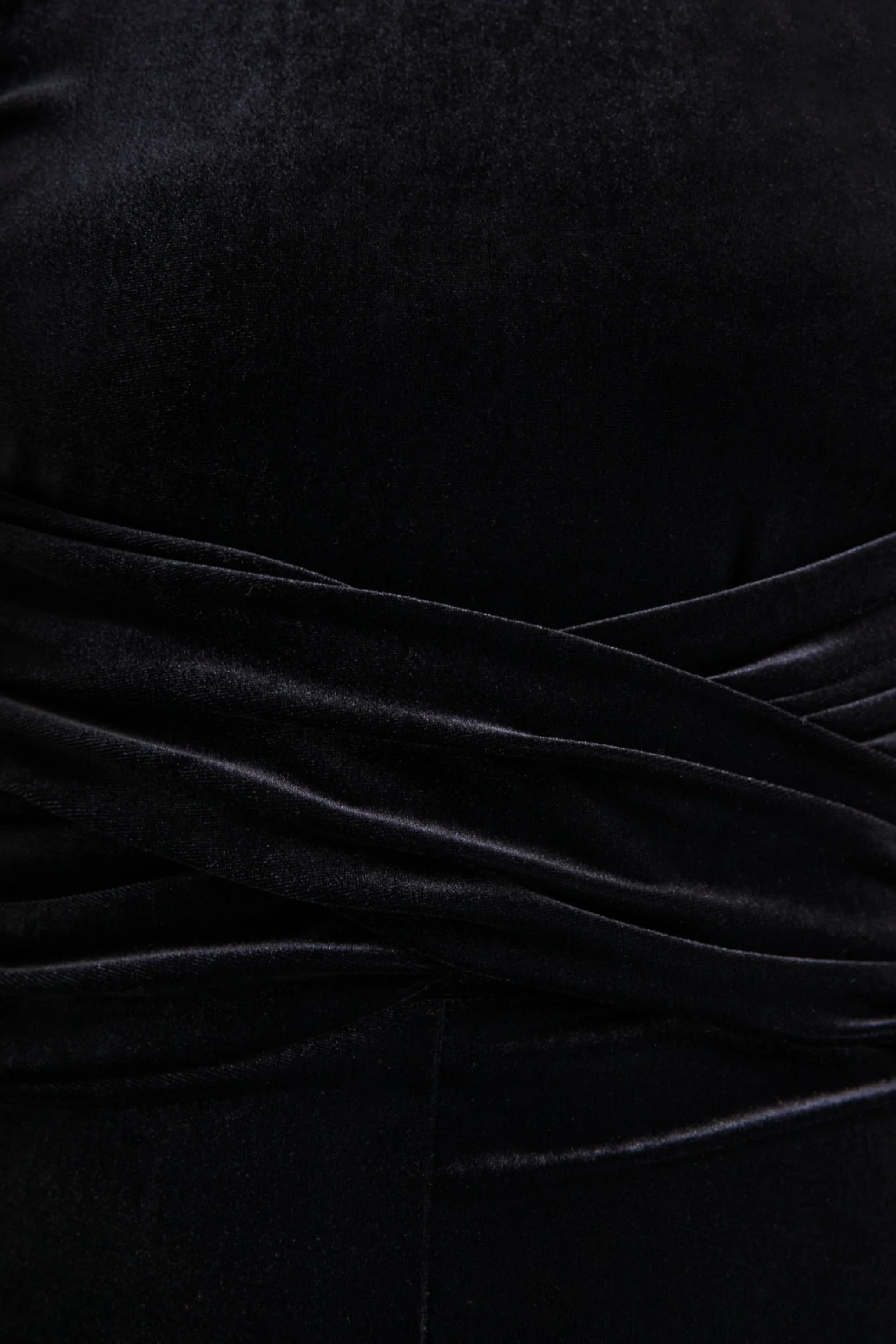Madalina Black High Neck Jumpsuit With Scarf Detail