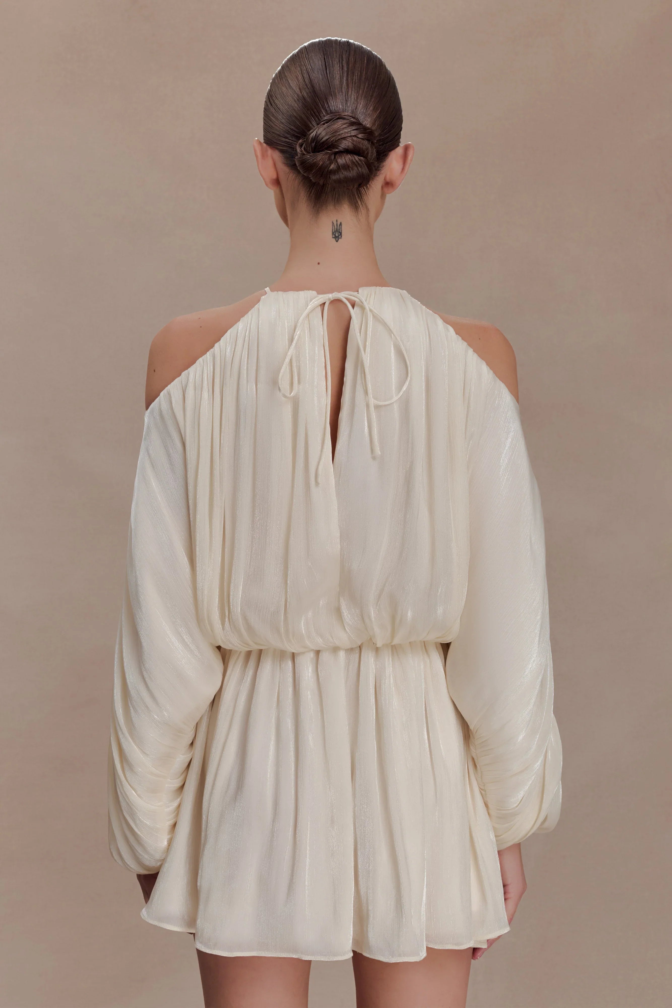 Minna Halter Mini Dress Opal White