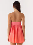 Elevare Strapless Mini Dress Sunset Ombre