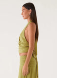 Willowmena Wrap Top Lime