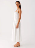 Vento Midi Dress White