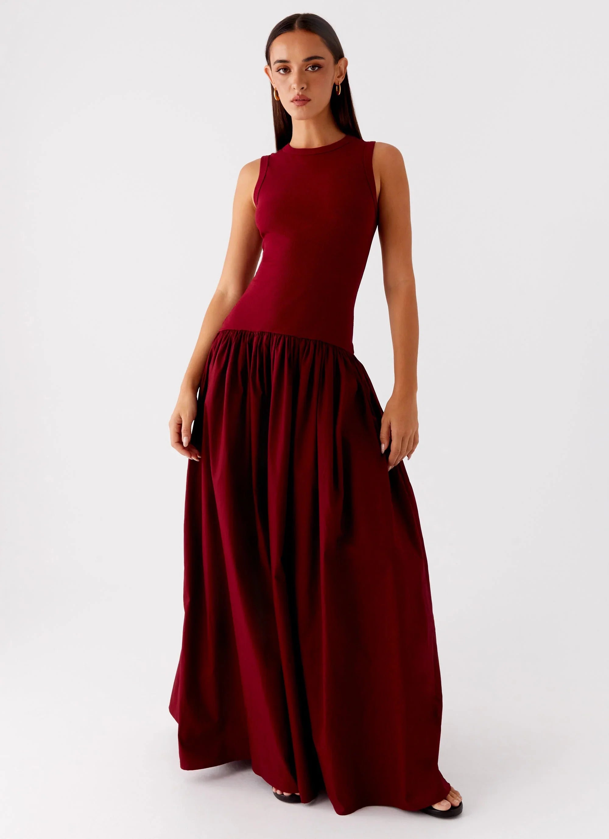 Shivani Maxi Dress Maroon