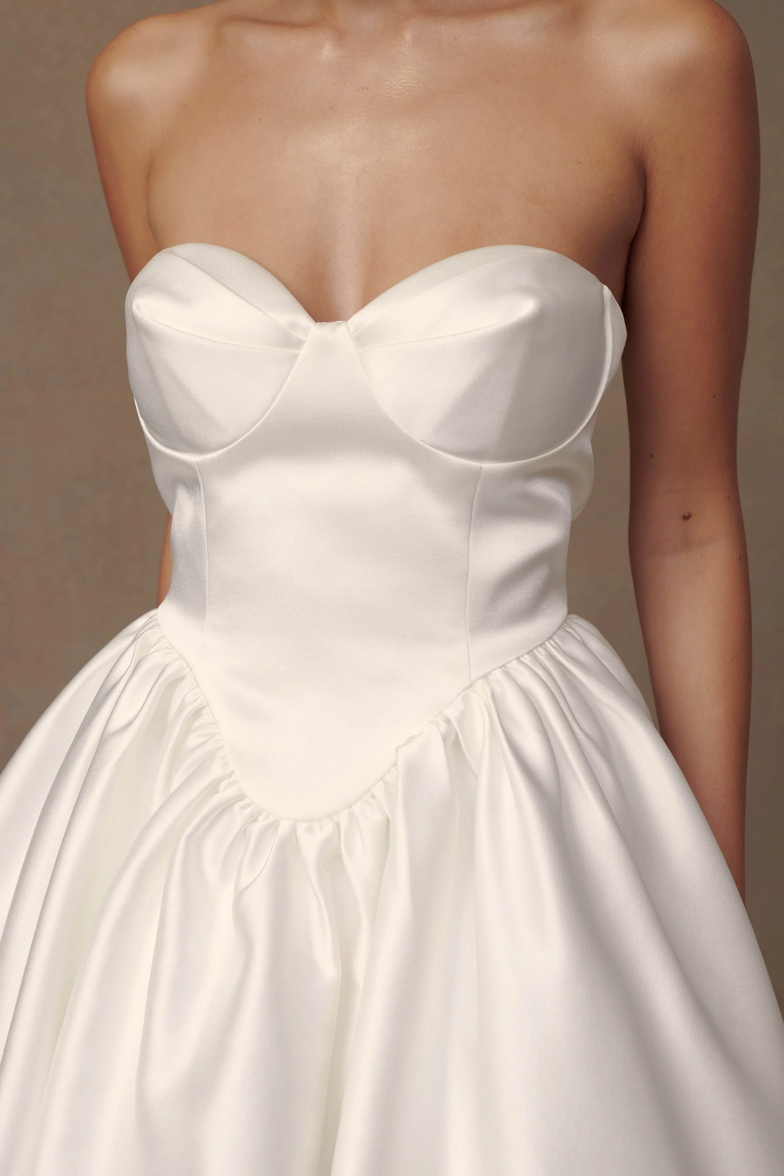 Hollie Structured Corset Mini Dress White