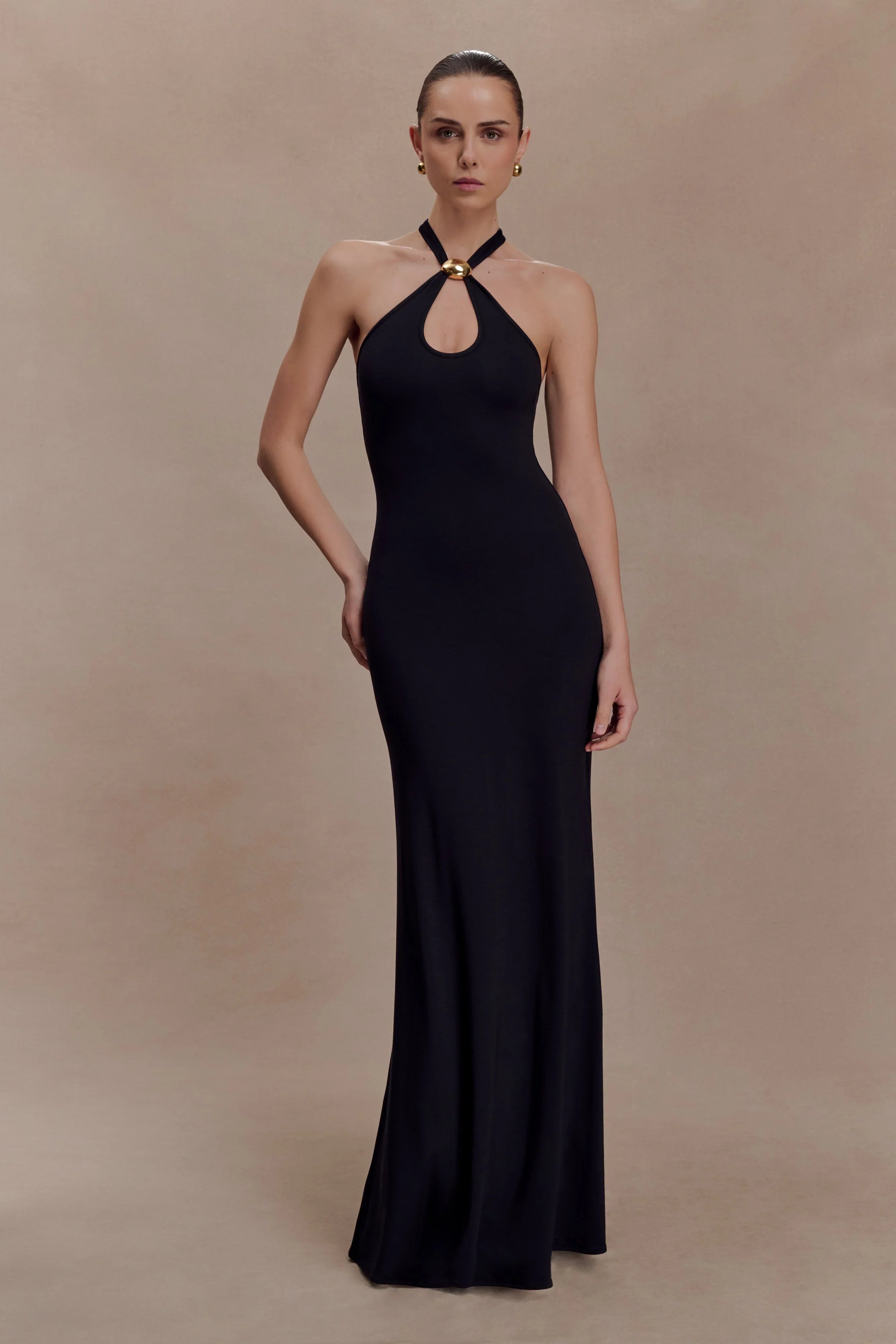 Ramona Modal Maxi Dress With Hardware Black