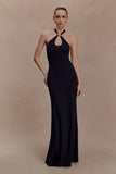 Ramona Modal Maxi Dress With Hardware Black