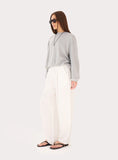 Grey Balloon Sleeve Bubble Hem Sweatshirt