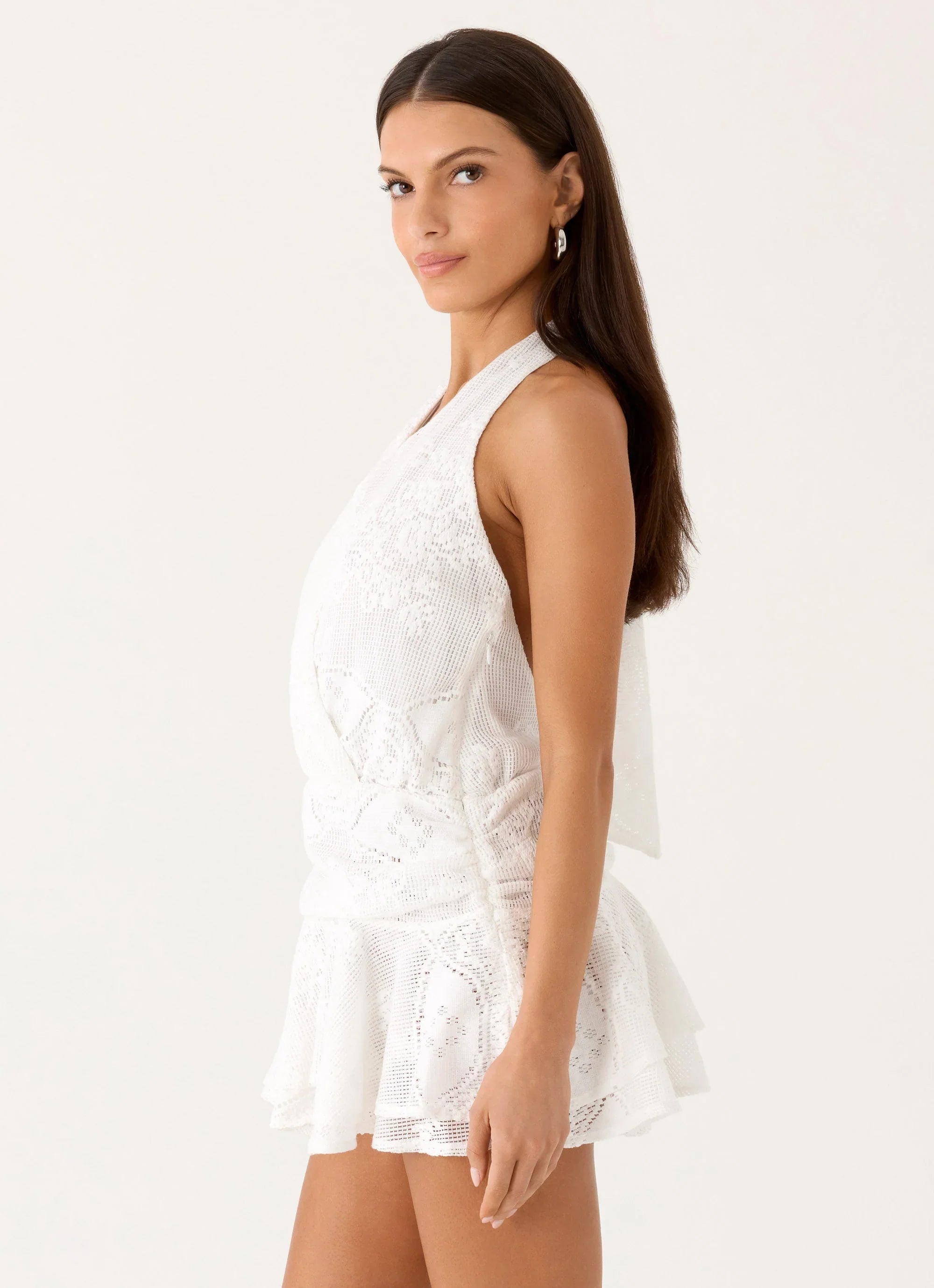 Jovanna Lace Mini Dress White