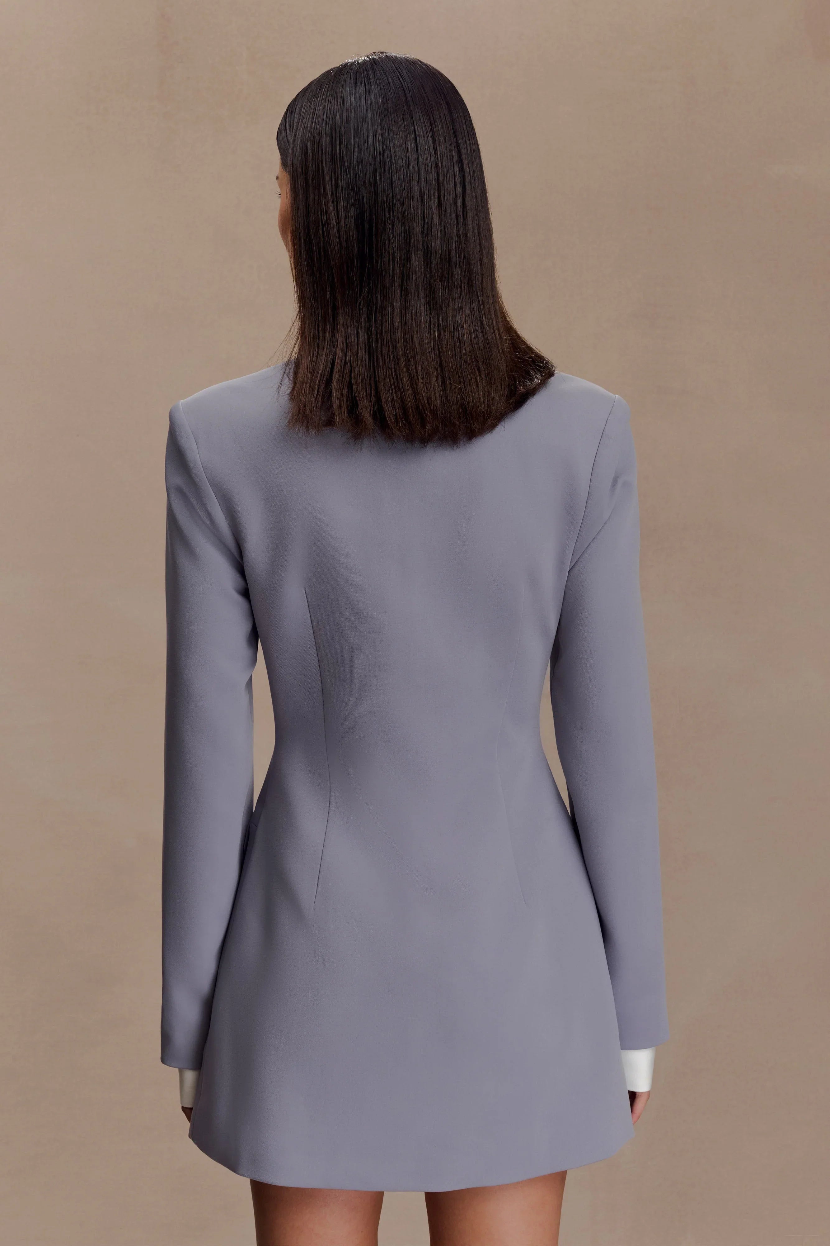 Gretchen Suiting Mini Dress Grey