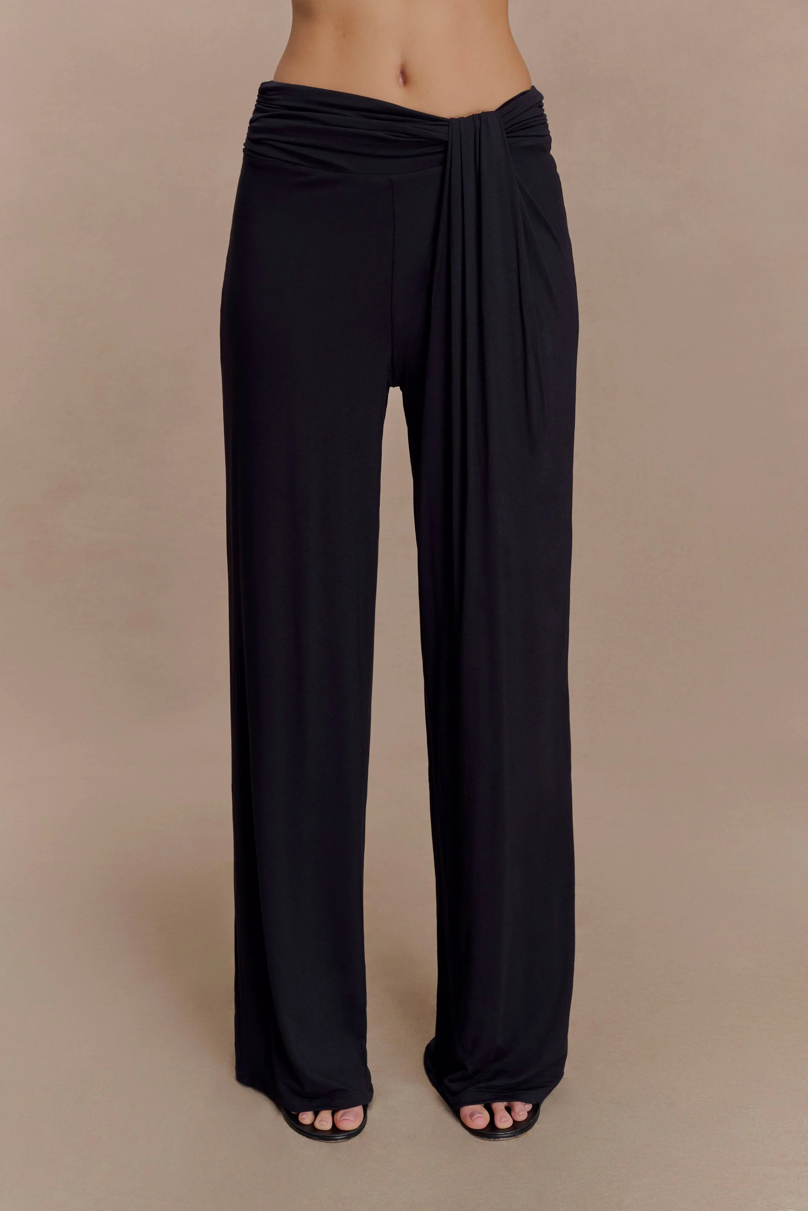 Ramona Modal Straight Leg Pant Black