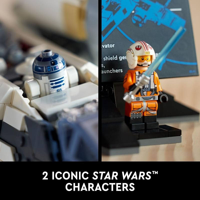 LEGO Star Wars Ultimate Collector Series X Wing Starfighter Building Set for Adults Star Wars Collectible for Build and Display with Luke Skywalker Minifigure Fun Gift Idea for Fans 75355