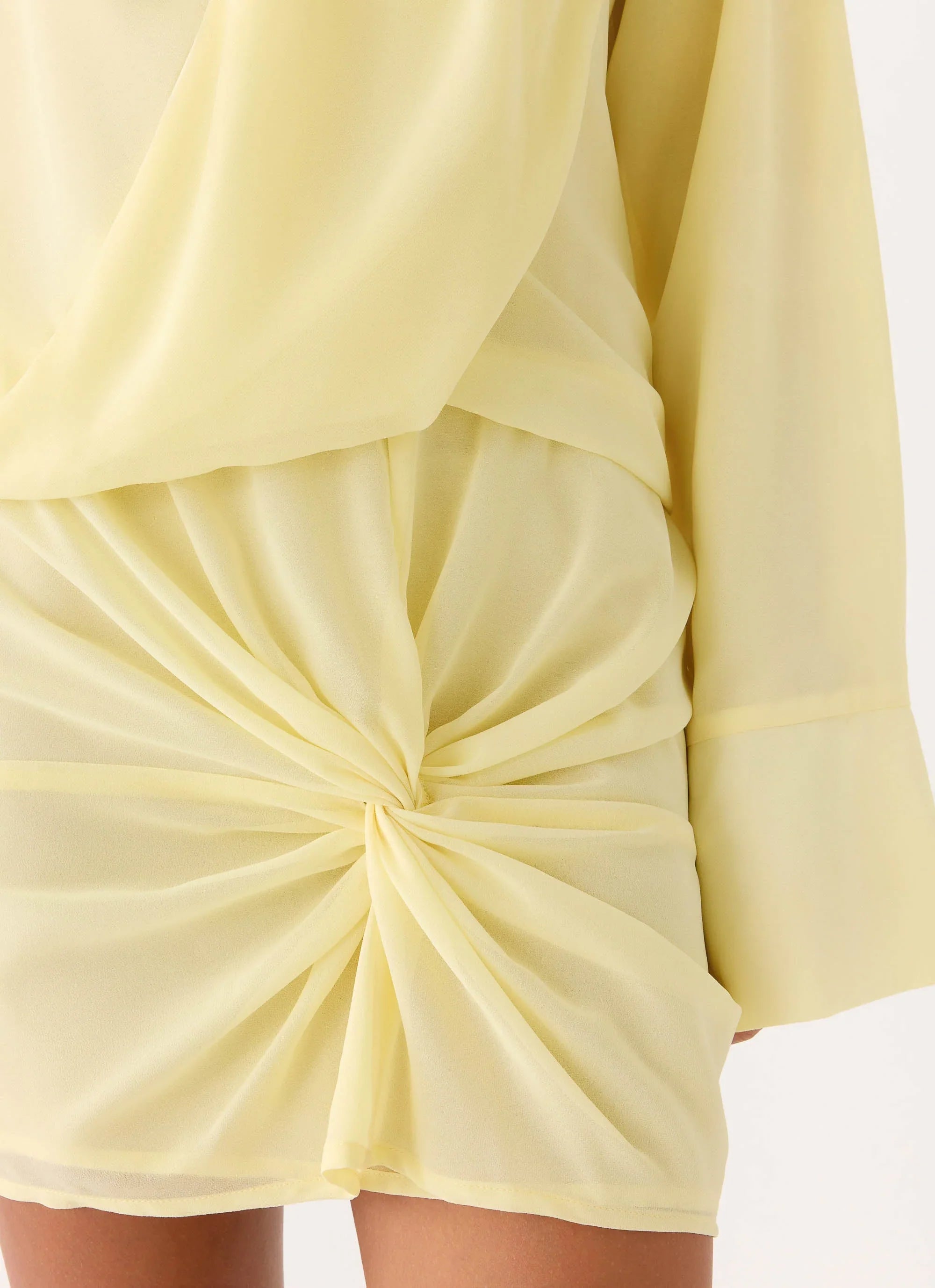 Farretti Shirt Mini Dress Pale Yellow