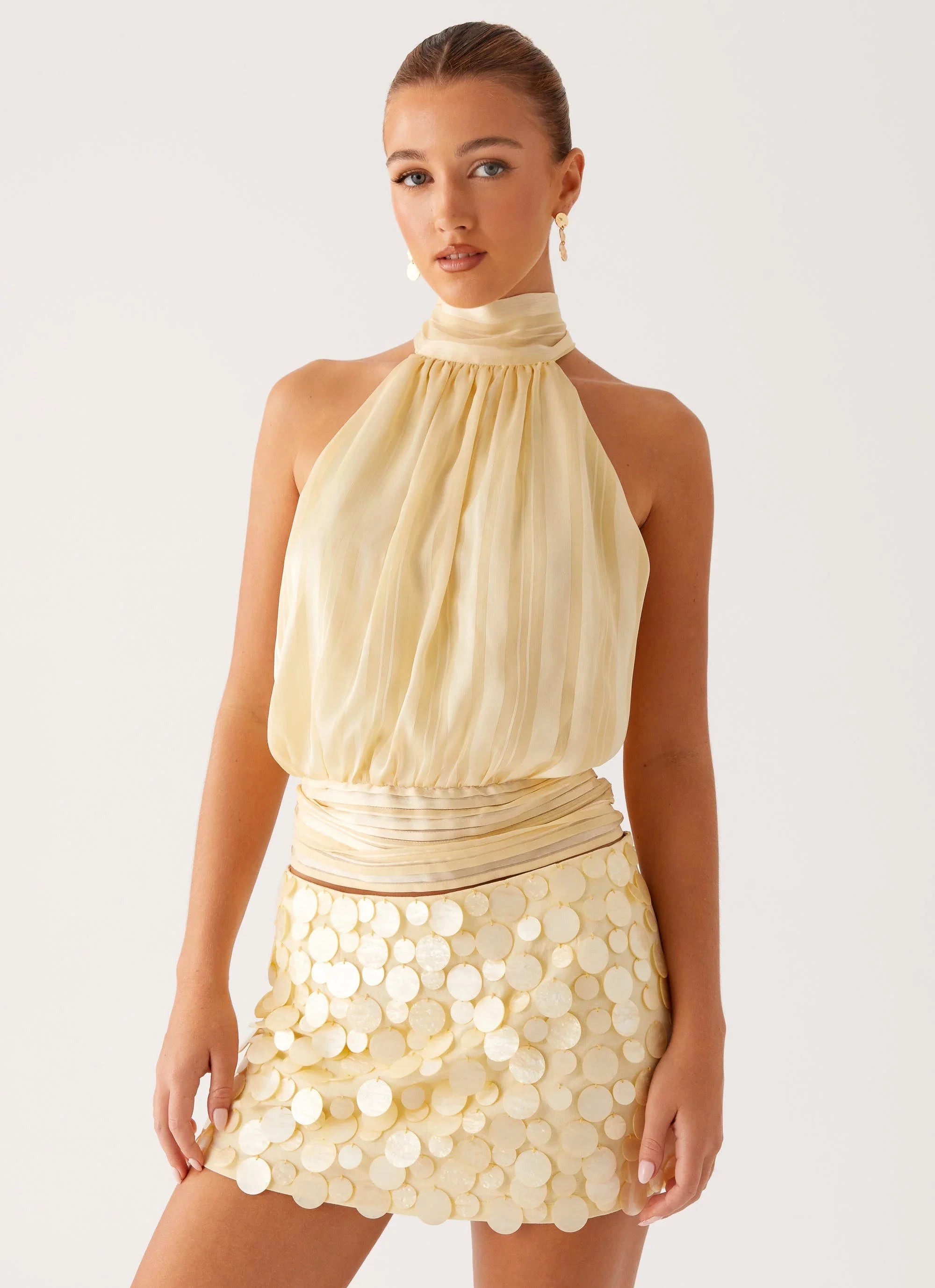 Movie Star Mini Skirt Yellow