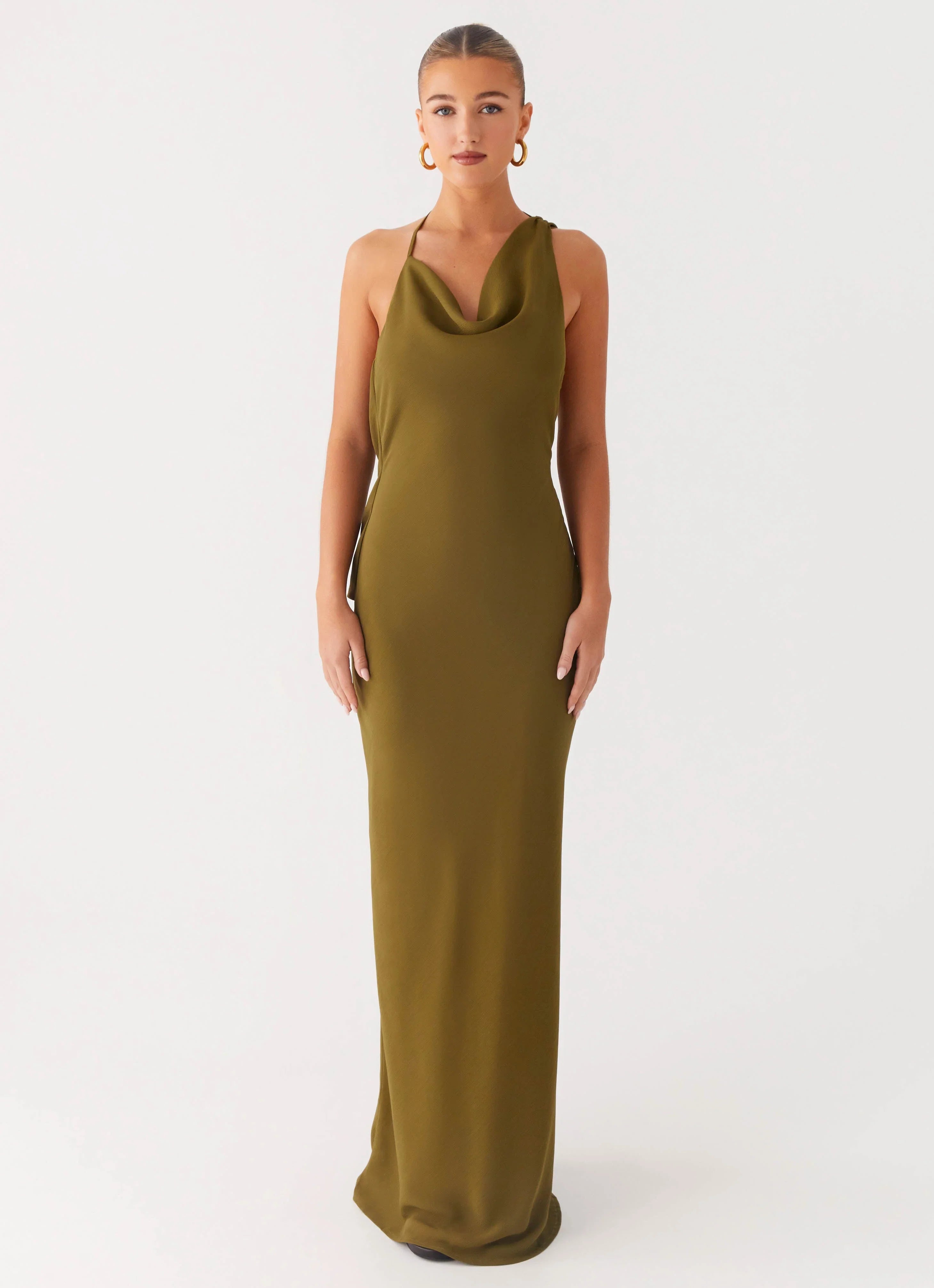 Opal Glow Maxi Dress Khaki
