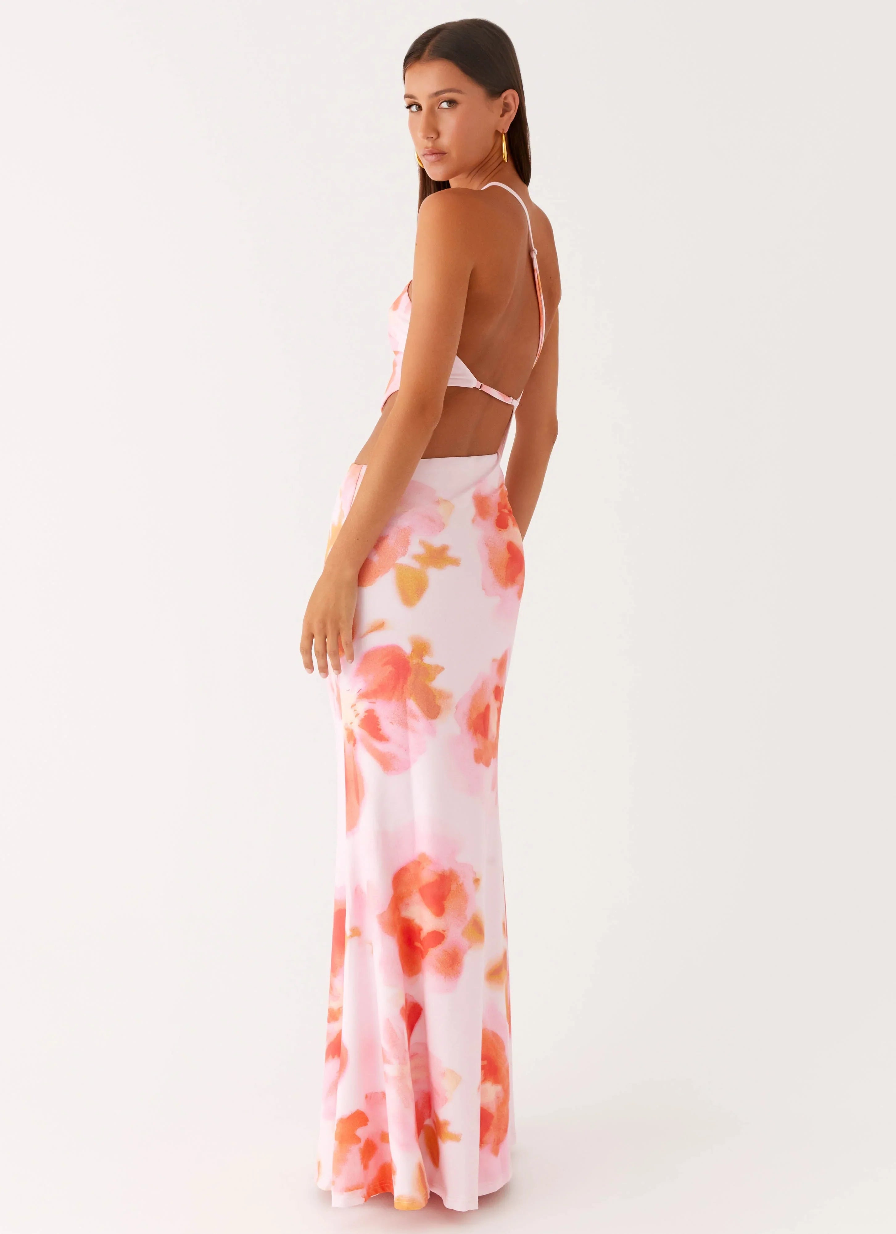 Riano Cut Out Maxi Dress Blushing Blossom