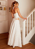 Mariella Linen Maxi Skirt White