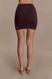 Brock Knit Cut Out Mini Skirt Dark Chocolate
