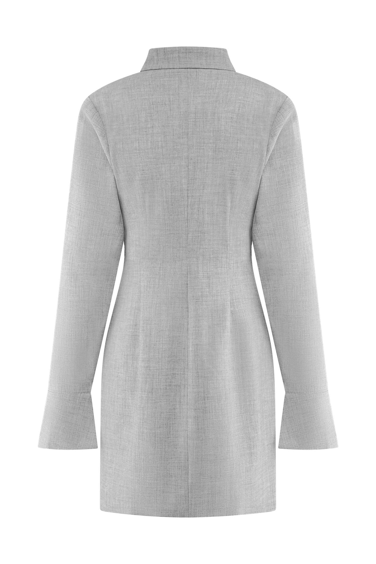Dorian Fitted Shirt Mini Dress Charcoal Marle