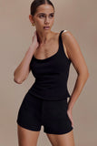 Blanca Stretch Crepe Shorts Black