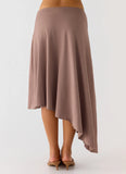 Jisoo Asymmetric Midi Skirt Desert Taupe