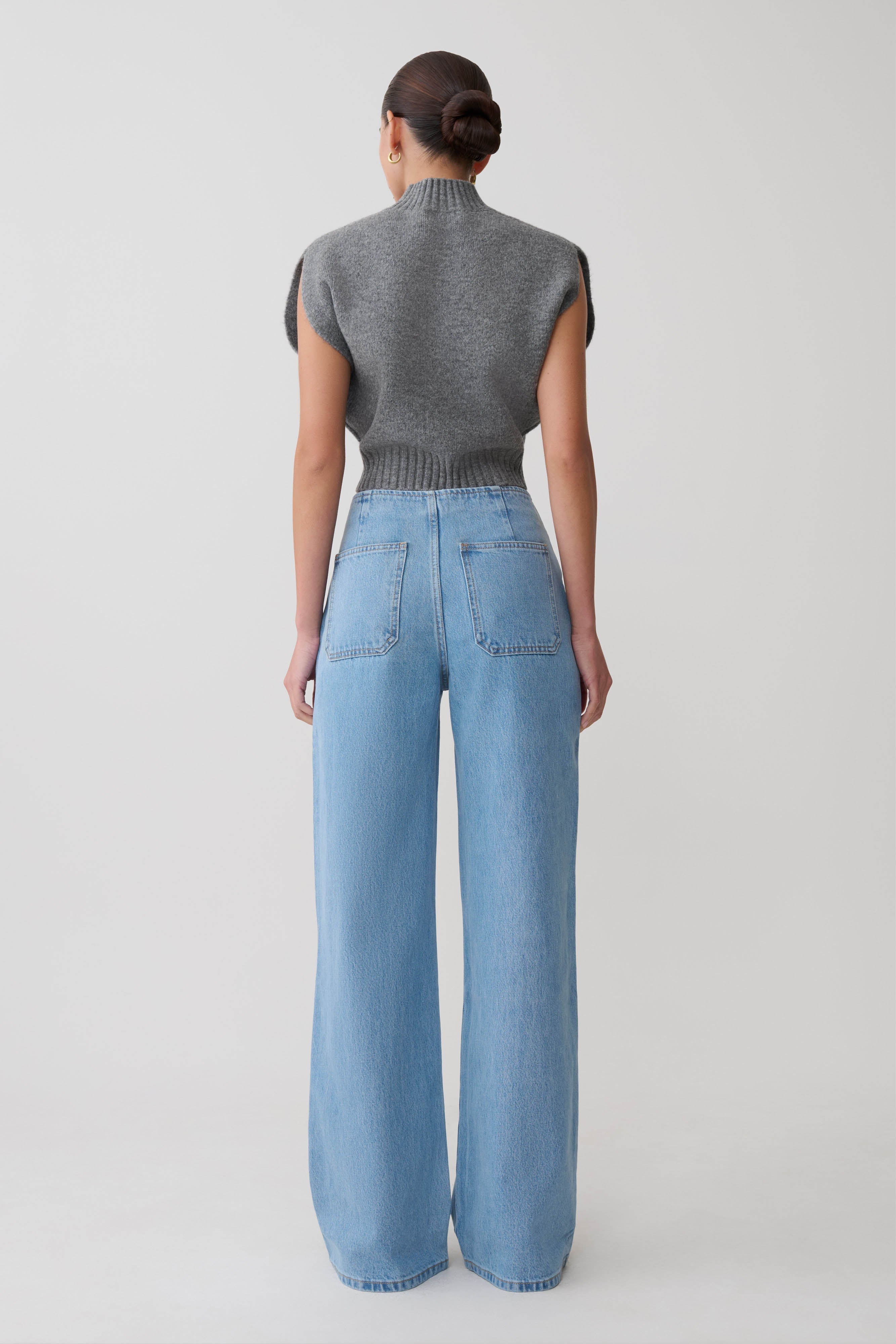 Caitlin Mid Rise Denim Jeans Classic Blue
