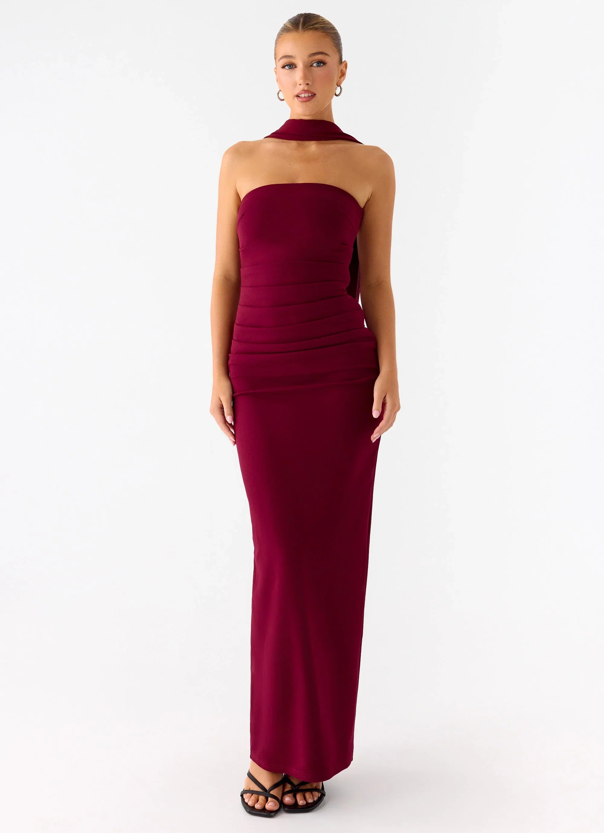 Libra Maxi Dress Dark Cherry