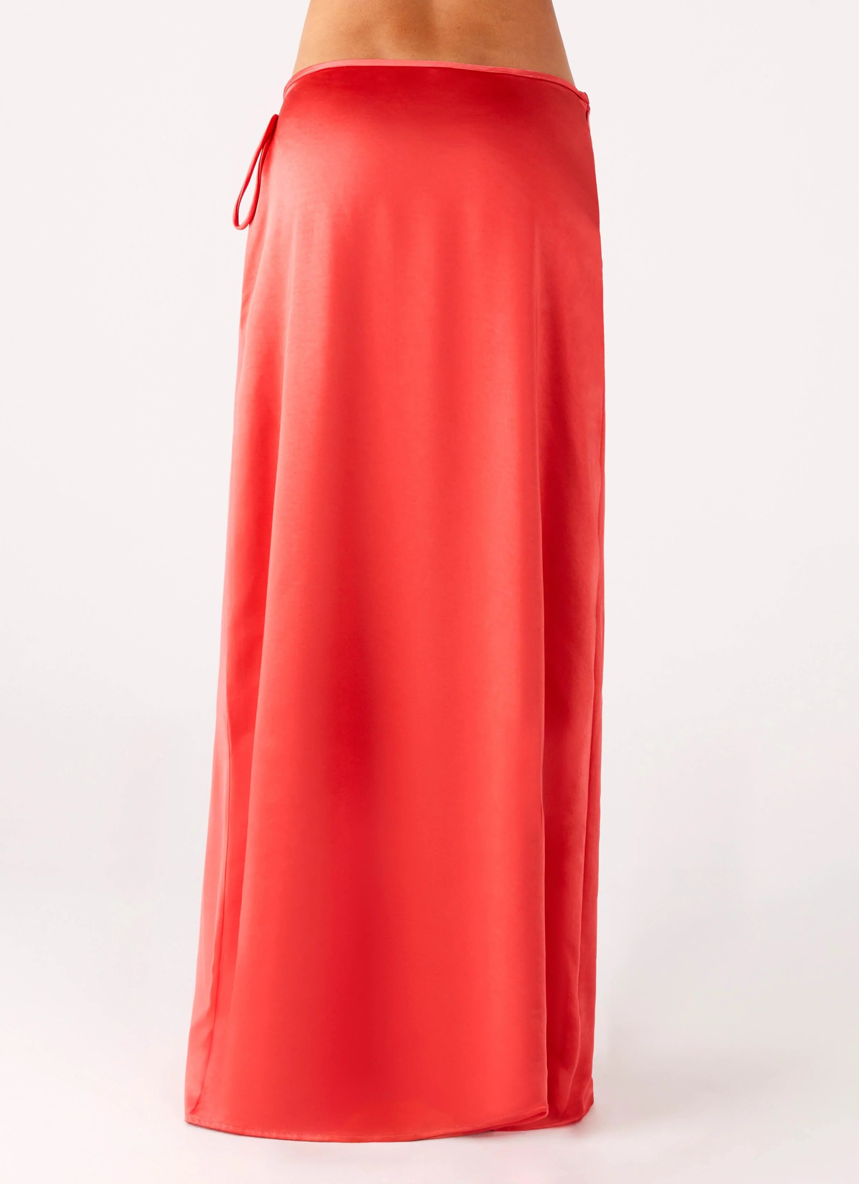Pollie Wrap Maxi Skirt Coral
