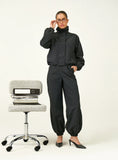 Black Balloon Leg Parachute Joggers