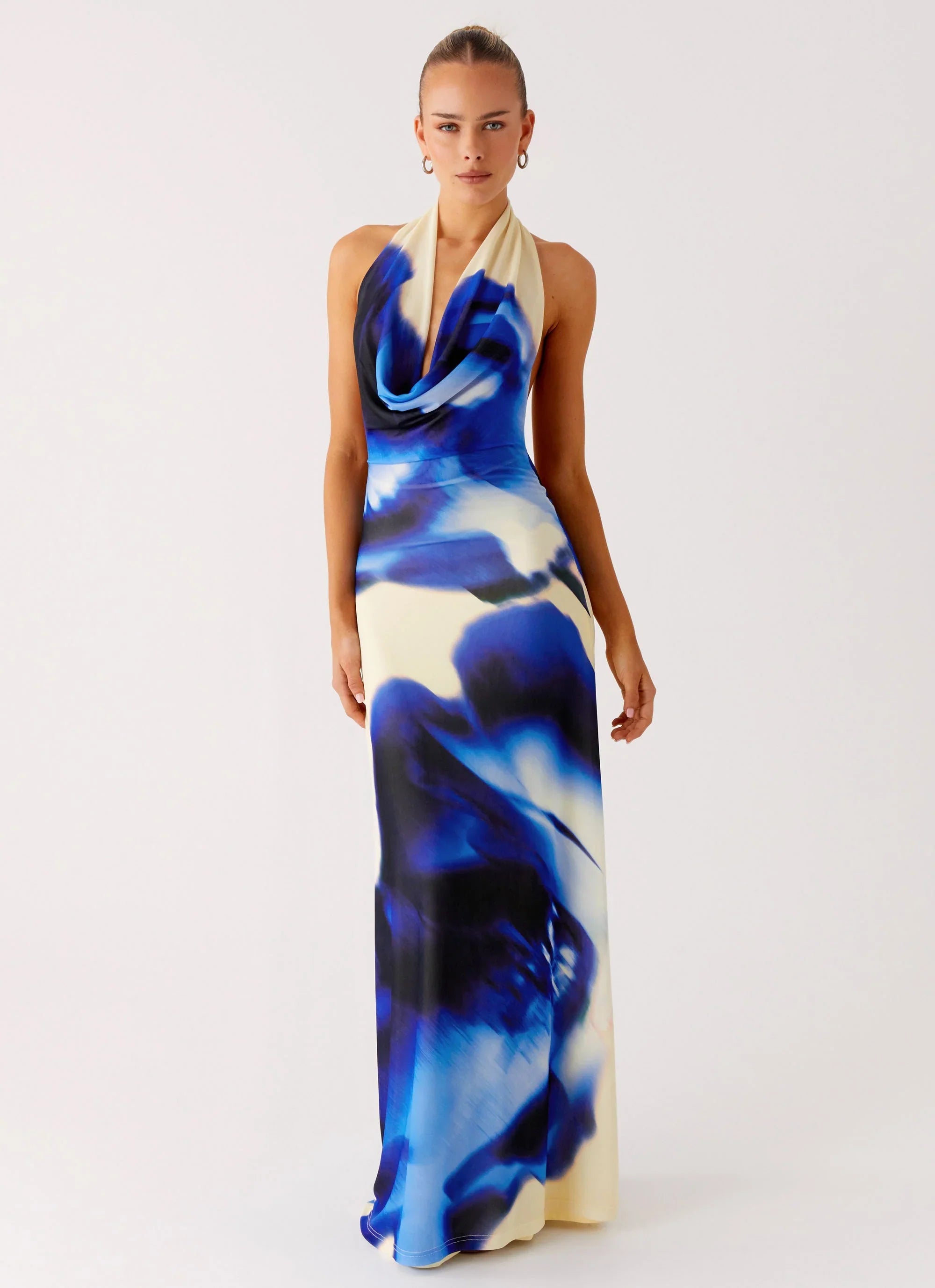 Only A Feeling Cowl Neck Maxi Dress Heirloom Floral