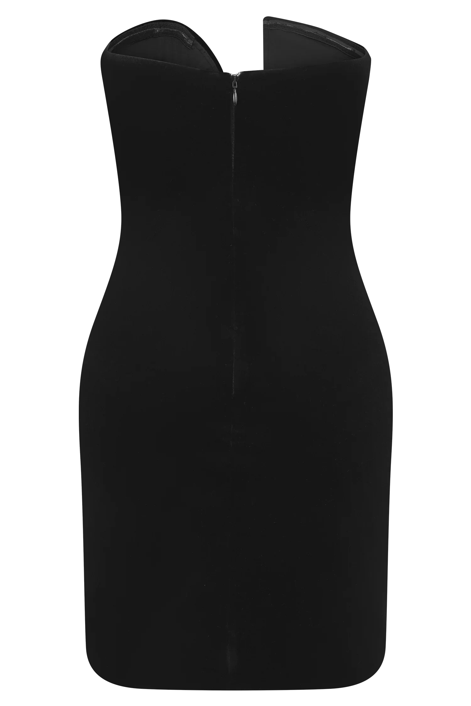Paulina Velvet Strapless Mini Dress Black